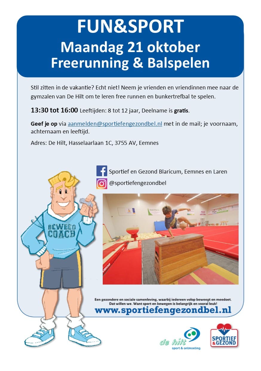 Flyer Sport& Fun Herfstvakantie 2019
